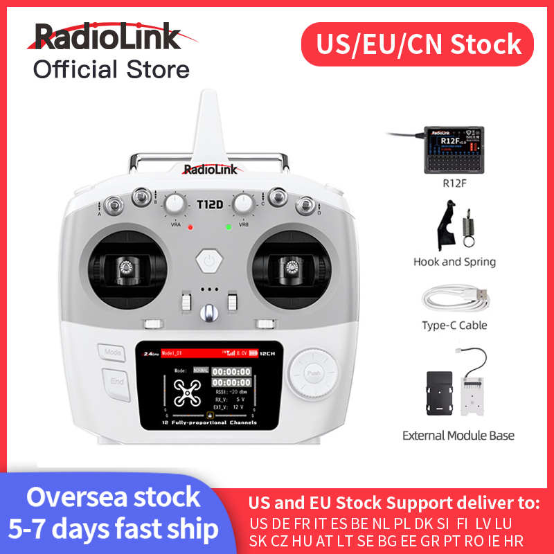 Drone Gimbal Controller - Radiolink T12D ELRS 12 Saluran Pemancar,